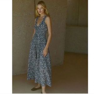 Doen Dôen Emmaretta dress - Blue Jessamine Calico - Small